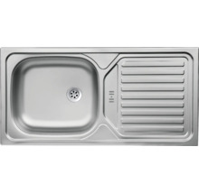 Spülbecken aus Edelstahl mit Abtropffläche