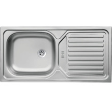 Spülbecken aus Edelstahl mit Abtropffläche