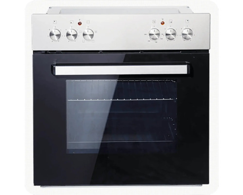 Backofen mit Glasklappe und Drehknöpfen zur Temperatureinstellung