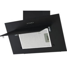 Schwarze Dunstabzugshaube mit Metallfilter
