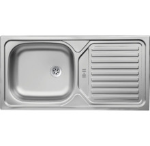 Spülbecken aus Edelstahl mit Abtropffläche