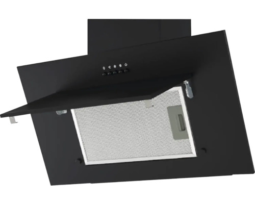 Schwarze Dunstabzugshaube mit Filter