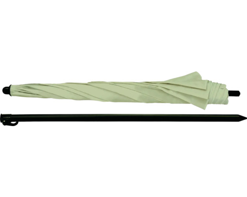 Geschlossener Sonnenschirm mit Ständer