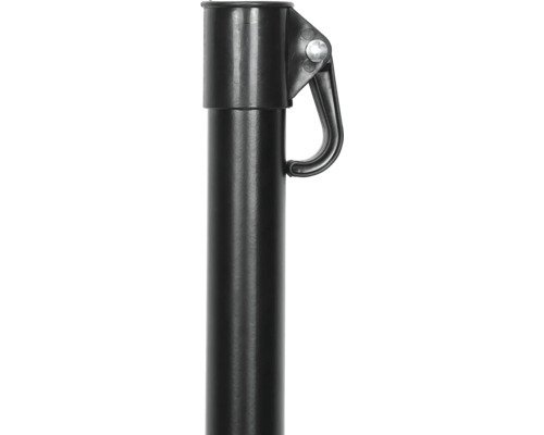 Stützfuß aus Metall mit Karabinerhaken