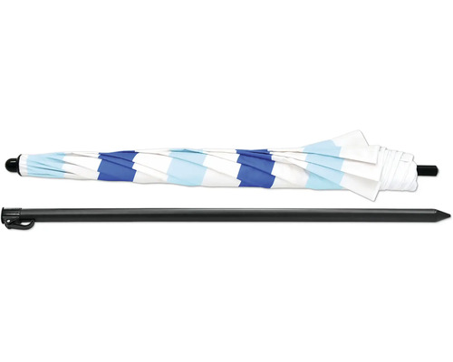 Geschlossener Sonnenschirm mit Erdspieß