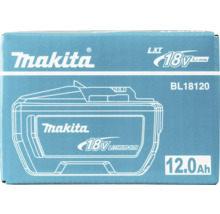 Makita Akku BL18120, 18 Volt, 12.0 Amperestunden auf Verpackung