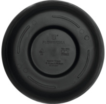 Schwarzer Untersetzer aus Kunststoff, Durchmesser 35 cm