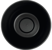 Schwarzer Pflanztopf von oben