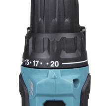 Detailaufnahme einer Bohrmaschine mit Drehmoment-Einstellung