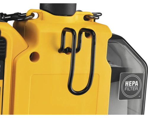 Gelber Staubsauger mit HEPA Filter