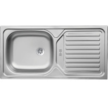 Spülbecken aus Edelstahl mit Abtropffläche