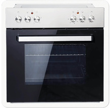 Einbaubackofen mit Glastür und Bedienknöpfen