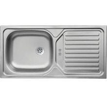 Spüle aus Edelstahl mit Abtropffläche