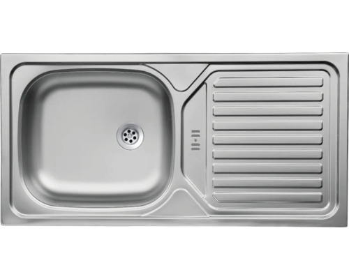 Spüle aus Edelstahl mit Abtropffläche