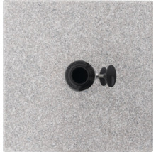 Blick von oben auf eine Schirmständerplatte mit Halterung