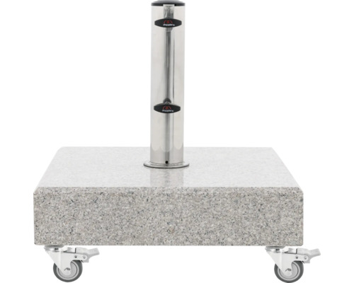 Sonnenschirmständer aus Granit mit Rollen