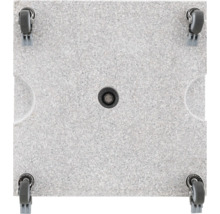 Quadratischer Sonnenschirmständer mit Rollen