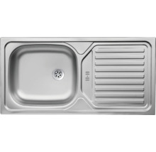 Spüle aus Edelstahl mit Abtropffläche