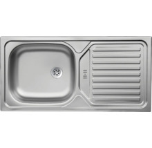 Spüle aus Edelstahl mit Abtropffläche