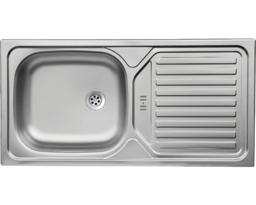 Spüle aus Edelstahl mit Abtropffläche