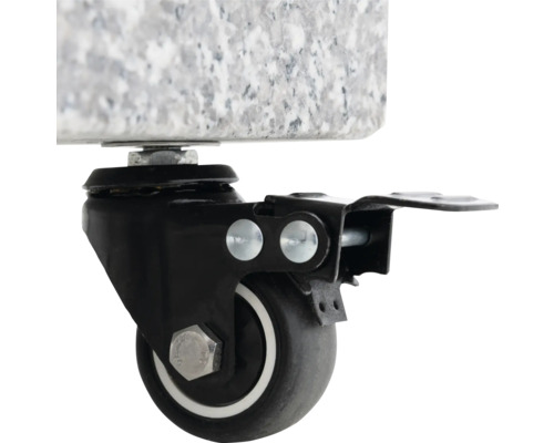 Rolle mit Bremse zur Befestigung unter einem Möbelstück