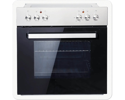 Backofen mit Glaskeramikkochfeld und Bedienknöpfen