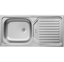 Spüle aus Edelstahl mit Abtropffläche