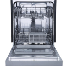 Geöffneter Geschirrspüler mit Racks