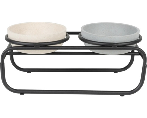 Doppelter Hundenapf mit Ständer für Haustiere