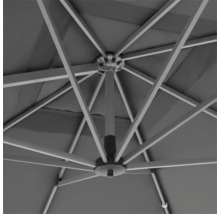 Detailansicht des Gestells eines Sonnenschirms