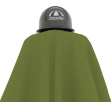 Doppler Logo Regenschirm mit grüner Hülle