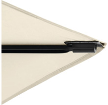 Detailansicht eines Sonnenschirms mit Gestänge