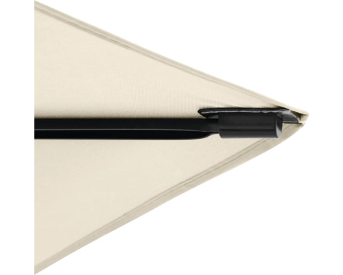 Detailansicht eines Sonnenschirms mit Gestänge