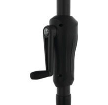 Doppler Logo auf einem Sonnenschirm mit Kurbelmechanismus