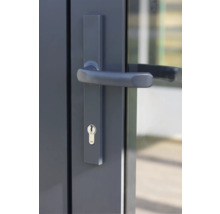 Tür mit Türgriff und Yale-Schloss