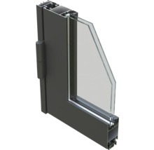 Querschnitt eines Fensterrahmens mit Doppelverglasung