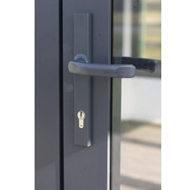 Tür mit Türgriff und Yale-Schloss