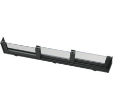 Glasgeländer mit schwarzem Rahmen