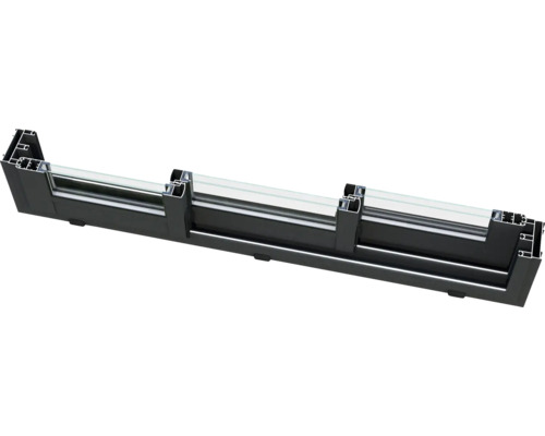 Querschnitt eines Fensterrahmens aus Aluminium