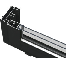 Fensterprofil aus Aluminium mit Isolierglas