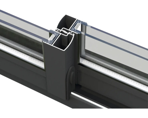 Detailansicht eines Schiebefensters