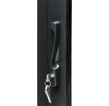 Haustür mit Griff und Schlüssel