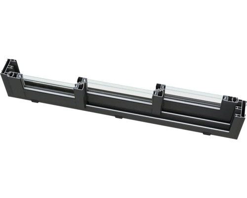 Fensterprofil aus Aluminium mit Glasfüllung