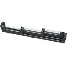 Querschnitt eines Fensterrahmens aus Aluminium mit Glas