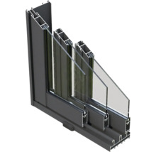 Fensterprofil mit Dreifachverglasung für energieeffiziente Fenster