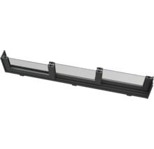 Querschnitt eines Glasgeländers mit Aluminiumprofil