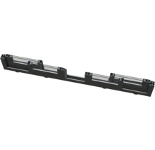 Querschnitt eines schwarzen Fensterrahmens