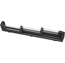 Querschnitt eines Fensterrahmens aus Aluminium mit Glas