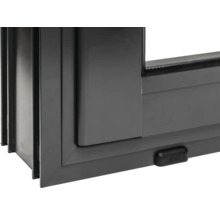 Detailansicht eines Fensters mit Rahmen