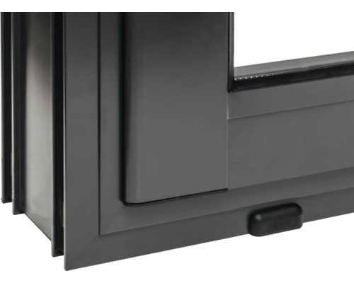 Detailansicht eines Fensters mit Rahmen